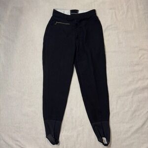 Bogner Stirrup Ski Pants Women's Size 4High Rise Black‎ Nylon Blend Made In USA